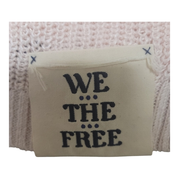 We the Free (Heirloom Collection) Jaime Linen V-Neck Sweater-Pink-Small-NWOT - Picture 6 of 8